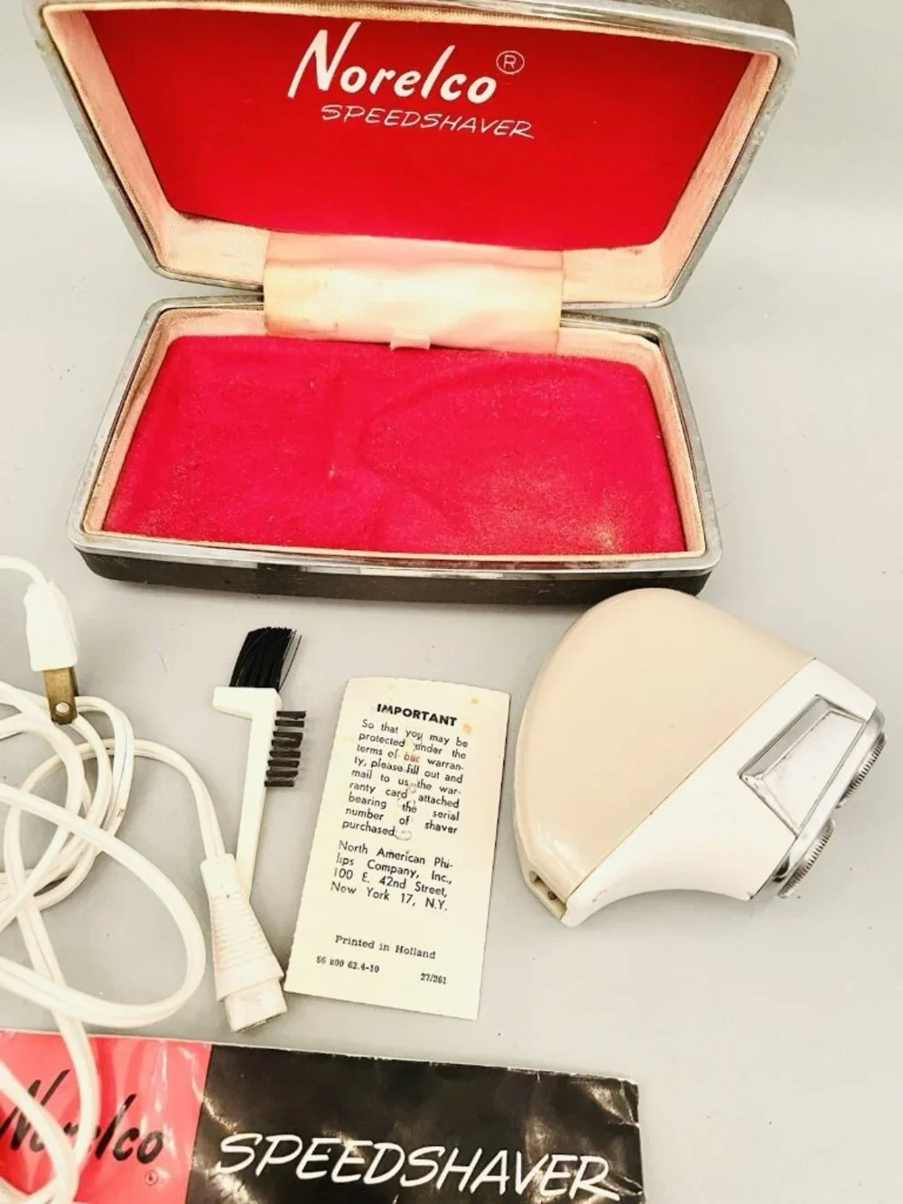 MCM 50s 60s Norelco Speedshaver SC7870 Floating Heads Electric Razor Holland